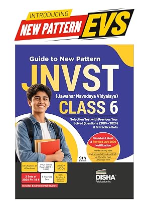 Disha Guide to New Pattern JNVST Class 6 Jawahar Navodaya Vidyalaya Selection Test with 5 Practice Sets 9th Edition for 2027 Exam