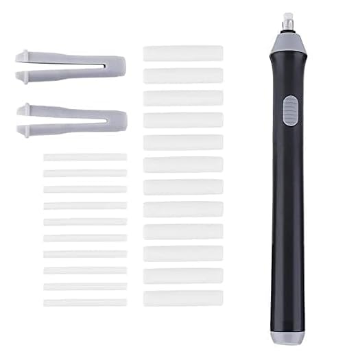 Slim Battery Operated Automatic Eraser, with 22 Refills and 2 Eraser Holders