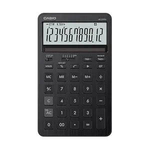 Casio JW-200DQ Stylish and Colourful 12-Digit Compact Desktop Tax Calculator, Iron Black