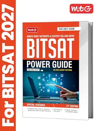 MTG BITSAT Power Guide with PYQs & Model Test Papers Physics, Chemistry, Mathematics, English & Logical Reasoning Book