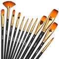 WORISON PREMIUM QUALITY ARTIST FLAT BRUSHES(12 PIECE)
