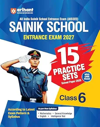 Arihant AISSEE Sainik School Class 6 Entrance Exam 2027 | 15 Practice Sets with Solved Paper 2026