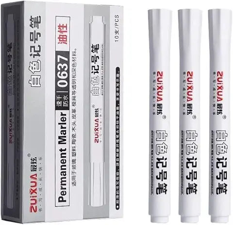 PERMANENT MARKER WHITE - SET OF 10 PIECE