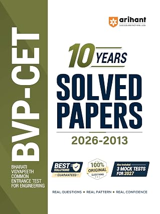 Arihant BVP-CET Engineering Entrance Exam 2027 | 10 Years Solved Papers (2026–2013)