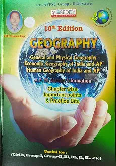Geography for APPSC Group-II & Competitive Exams (10th Edition) [ENGLISH MEDIUM]by A.D.V. Ramana Raju | MC Reddy Publications – General, Physical, ... India & AP with District Info & Practice Bits