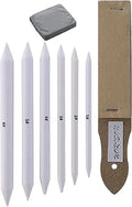 Worison Paper Blending Stump Set with Sand Paper and Kneadable Art Eraser - (White)