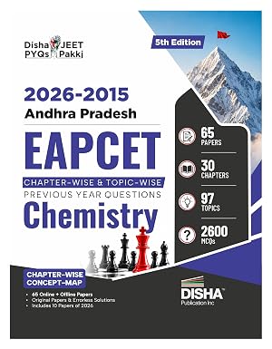 Disha 2026 - 2015 Andhra EAPCET Chapter-wise & Topic-wise Previous Year Solved Papers Chemistry with Concept Maps 5th Edition| 2600 PYQs Question Bank for 2027 Engineering Exams | EAMCET