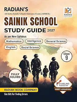 Sainik School Guide Book Class 9 for (AISSEE) All India Sainik Schools Entrance Exam 2027 (English Medium)