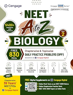 Cengage NEET A to Z Biology: Part 2 with Chaptewise Topicwise NEET DPPs