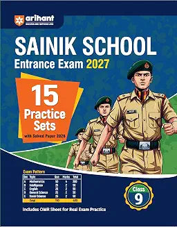 Arihant AISSEE Sainik School Class 9 Entrance Exam 2027 (15-PRACTICE SETS)