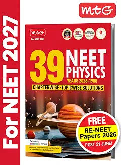 MTG NEET PYQ 39 Years Physics Book For 2026-2027 Exam | Chapterwise Topicwise Solved Question Papers |
