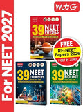 MTG NEET PYQ 39 Years Physics, Chemistry & Biology Book For 2026-2027 Exam (Set of 3)