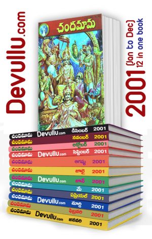 Chandamama Kathalu Telugu Monthly Stories Books Complete Year of 2001 (Set OF 12) Black and White Xerox Print book – 12 Month
