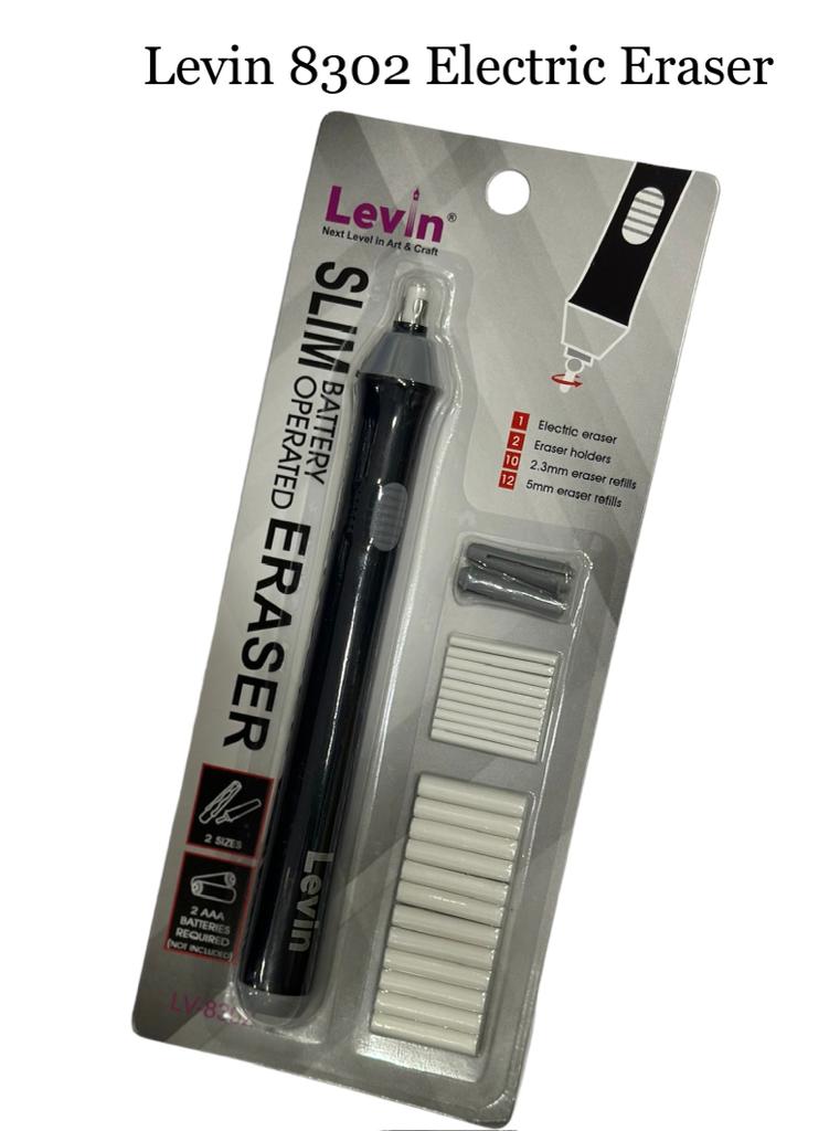 Slim Battery Operated Automatic Eraser, with 22 Refills and 2 Eraser Holders