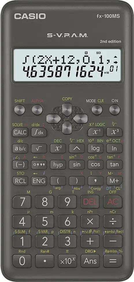 CASIO FX-100MS 2nd Edition Scientific  Calculator (12 Digit)