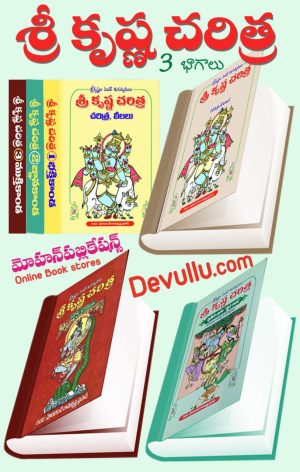 Sri Krishna Charitra – Telugu (Set of 3 Volumes)
